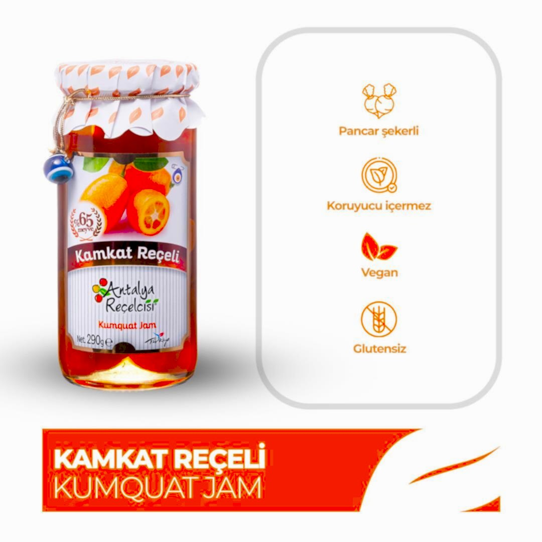 Antalya Reçelcisi Kamkat Reçeli 290g Gurme Serisi