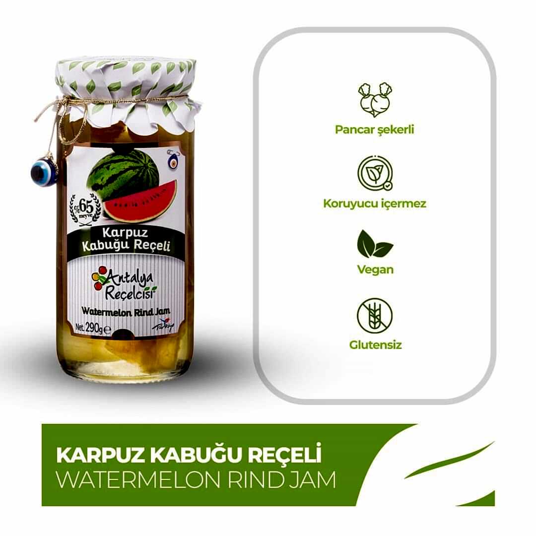 Antalya Reçelcisi Karpuz Kabuğu Reçeli 290g Gurme Serisi