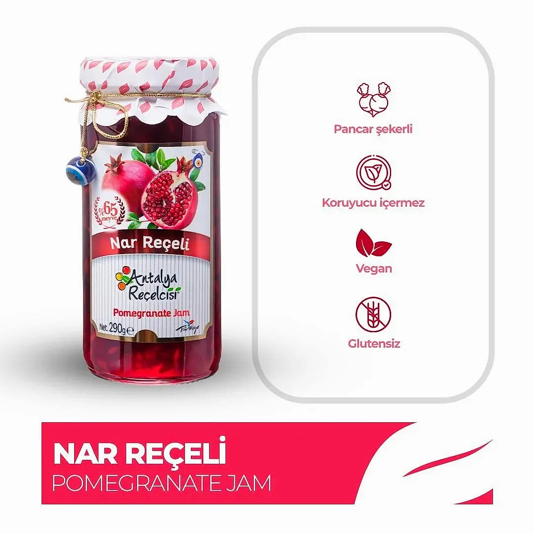 Antalya Reçelcisi Nar Reçeli 290g Gurme Serisi