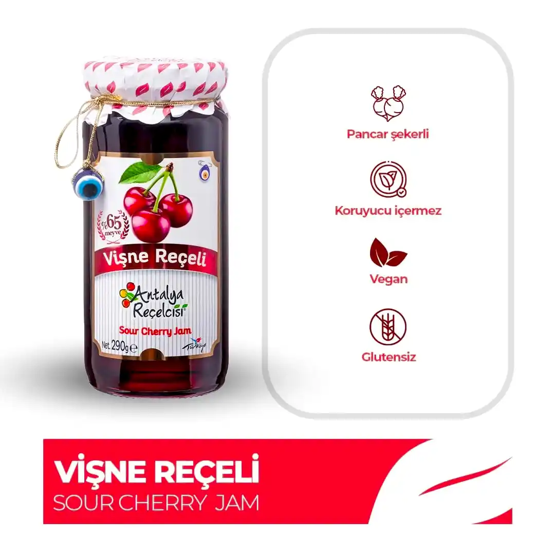 Antalya Reçelcisi Vişne Reçeli 290g Gurme Serisi